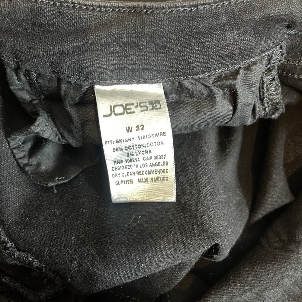Joe's Visionaire Felicia Black Skinny Jeans Size 32 - Picture 4 of 5